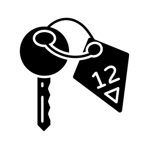 Room Key, Access, Security, Protection, Safety icon