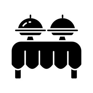 Serving Dish, Serving Food, Platter, Food Tray, Hotel Service icon