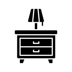 Side Table, Nightstand, Furniture, Drawer Table, Bed Stand, icon