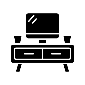 Tv Stand, Home Interior, Furniture, Tv Table, Led icon