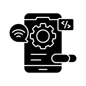 Mobile Setting, Mobile Configuration, Mobile Development, Mobile Management, Phone Development,vector icon