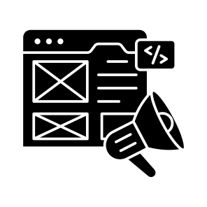 Web Promotion, Publicity, Campaign, Online Announcement, Coding Promotion icon