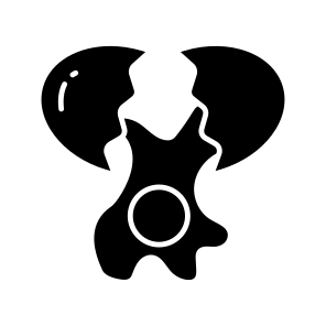 Broken Egg, Eggshell, Cracked Egg, Uncooked Egg, Protein Diet icon