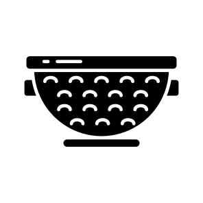 Colander, Stainer, Sieve, Kitchenware, Kitchen Utensil icon