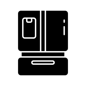 French Door Fridge, Refrigerator, Icebox, Electronic, Home Appliance icon