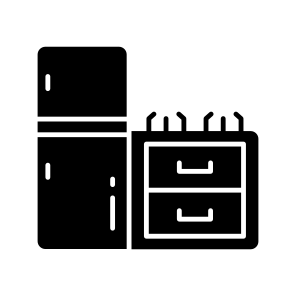 Kitchen Accessories, Kitchen Equipment, Instrument, Tools, Stove With Fridge icon