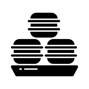 Macaron Biscuits, Snack, Breakfast, Edible, Eatable icon