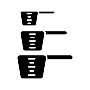 Measuring Cups, Kitchenware, Utensil, Kitchen Accessory, Kitchen Equipment icon
