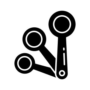 Measuring Spoons, Kitchenware, Utensil, Kitchen Accessory, Spice Spoons icon