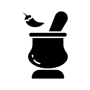 Pestle Mortar, Grinder, Mixer, Crusher, Kitchen Tool icon