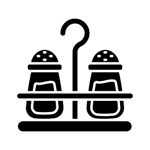 Salt Pots, Spice Pots, Kitchenware, Pepper Cot, Condiment icon