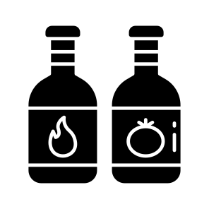 Sauce Bottles, Chilli Sauce, Kitchenware, Kitchen Accessory, Kitchen Utensil icon