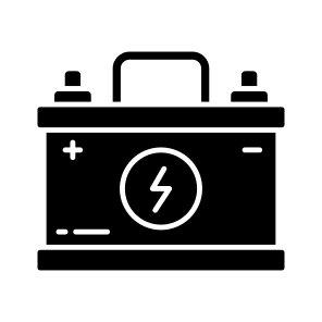 Car Battery, Rechargeable Battery, Energy Storage, Energy Accumulator, Battery Charging icon