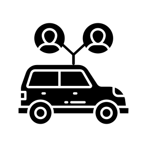 Carpool, Rideshare, Automobile, Car, Vehicle, icon