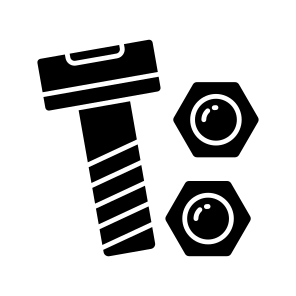 Nut And Bolt, Construction Tool, Construction Equipment, Construction Instrument, Repair Tool icon