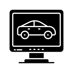 Online Car, Online Vehicle, Online Automobile, Transport, Travel icon