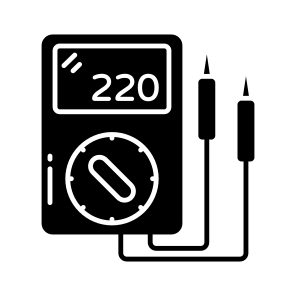 Voltmeter, Ammeter, Voltage Meter, Multimeter, Electric Meter icon