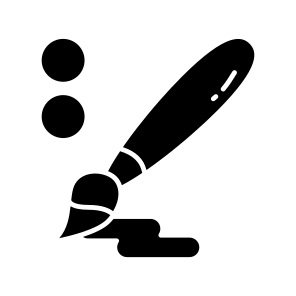 Acrylic Brush, Art Brush, Paint Brush, Art Tool, Art Equipment icon