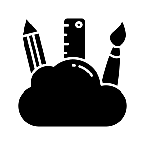 Cloud Creativity, Cloud Art, Cloud Brush, Cloud Technology, Cloud Computing icon