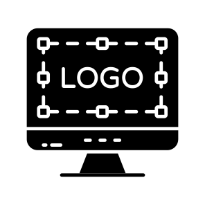 Logo Design, Logon Frame, Computer Logo, Online Logo, Graphic Design icon