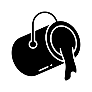 Paint Bucket, Paint Pail, Paint Basket, Paint Container, Painting Tool, icon