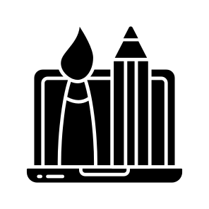 Stationery, Design Tools, Pencil Brush, Office Supplies, Geometric Tools icon