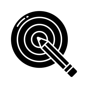 Writing Target, Goal, Aim, Objective, Purpose icon