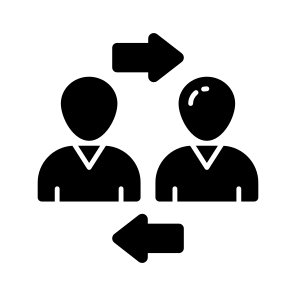Customer Exchange, Customer Turnover, Customer Transfer, User Replacement, User Turnover icon