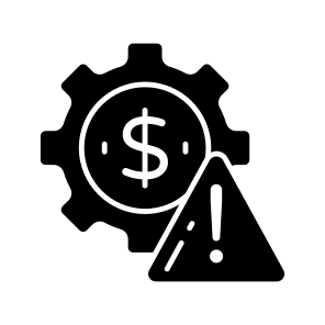 Financial Risk Management, Risk Development, Risk Setting, Warning Management, Risk Configuration, icon