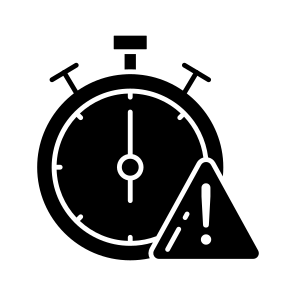 Time Error, Time Problem, Warning Time, Stopwatch, Timer, icon