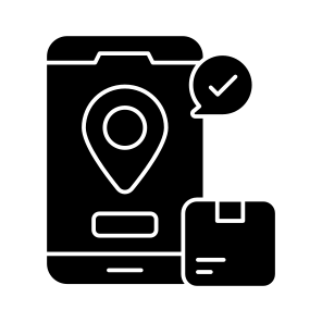 Mobile Parcel Location, Mobile Package, Online Package, Mobile Delivery, Phone Parcel icon