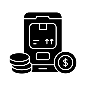 Mobile Parcel, Mobile Package, Online Package, Mobile Delivery, Phone Parcel icon