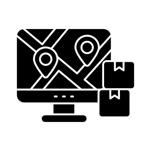 Online Parcel Location, Online Package, Online Cartons, Logistic Delivery, Parcel Tracking icon
