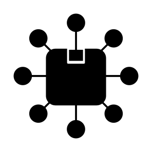 Parcel Network, Package Network, Logistic Network, Delivery Network, Cargo Network icon