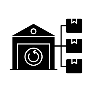 Warehouse, Storehouse, Storeroom, Depot, Depository,,vector icon