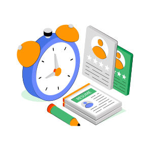 Employment Time, Recruitment Time, Job Time, Work Time, Hiring Time icon
