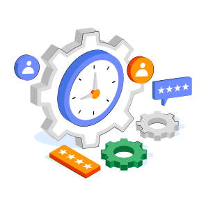 Time Setting, Time Management, Time Development, Time Cogwheel, Time Gear icon