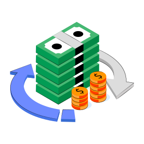 Money Flow, Money Rotation, Financial Flow, Financial Rotation, Dollar Flow  icon