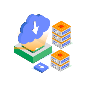 Cloud Data Download, Online Download, Data Download, Cloud Storage, Cloud Technology,  icon