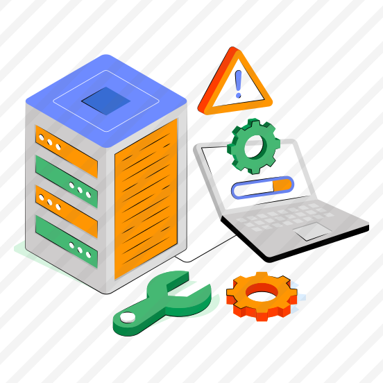 Server Error, Server Alert, Server Warning, Server Caution, Data Alert,  preview