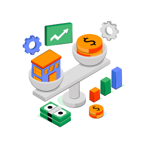 Home Vs Money, Home Balance, House Balance, Property Balance, Estate Balance  icon