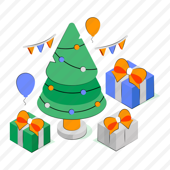 Christmas Tree, Christmas Celebration, Xmas Celebration, Gifts, Presents  preview