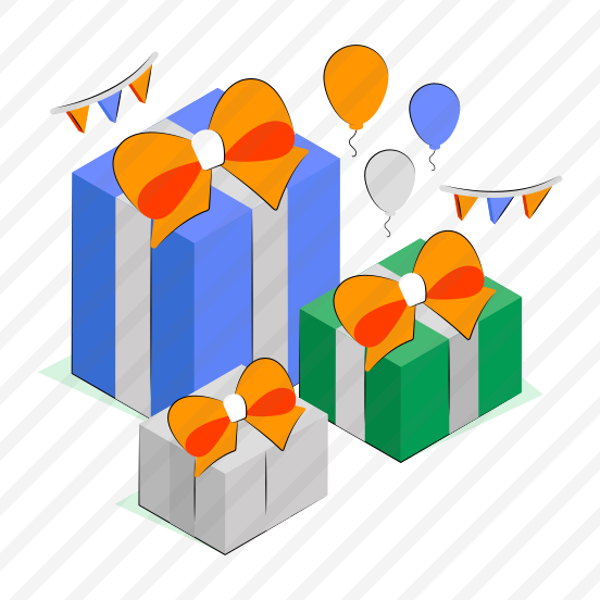 Gift Boxes, Cartons, Wrapped Packages, Presents, Surprise,  preview