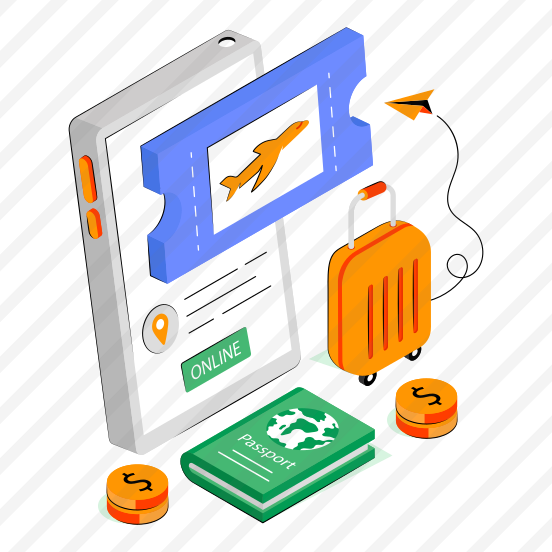 Mobile Ticket Booking, Ticket Book App, Voucher, Permit Pass, Travel Pass,  preview