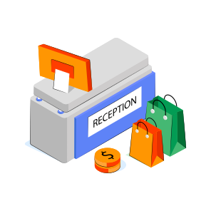 Checkout Counter, Cash Counter, Payment Counter, Reception Counter, Shop Counter icon