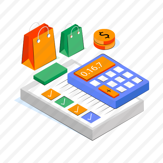 Shopping Calculation, Arithmetic, Shopping Calc, Purchase Calculation, Ecommerce  preview