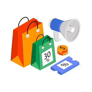 Shopping Marketing, Shopping Sale Promotion, Shopping Publicity, Shopping Advertisement, Shopping Announcement  icon