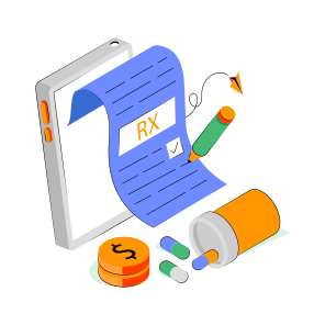 Prescription Writing, Medical Report, Rx, Medical Instruction, Medical Recommendation icon
