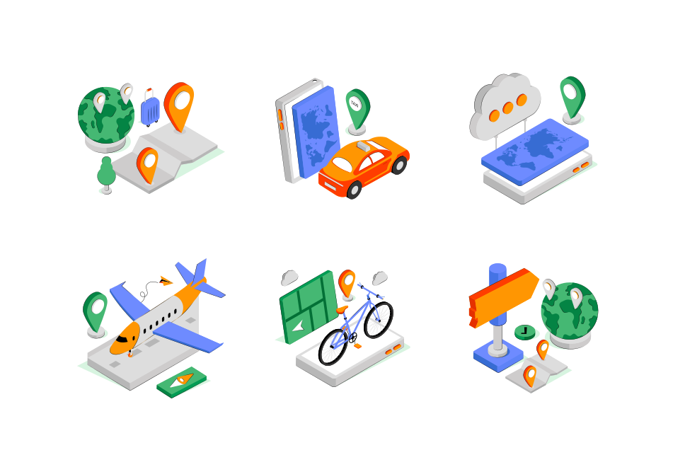 Maps and Navigation Large Set Preview