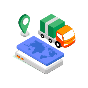 Cargo Location, Cargo Tracking, Road Freight, Cargo Truck, Logistic Delivery icon